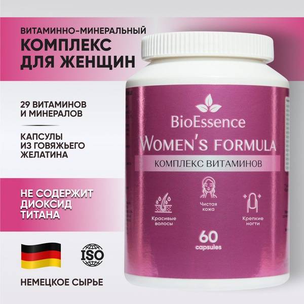 BioEssence Women's Multivitamin with Zinc, Calcium, Chromium, 60 Capsules