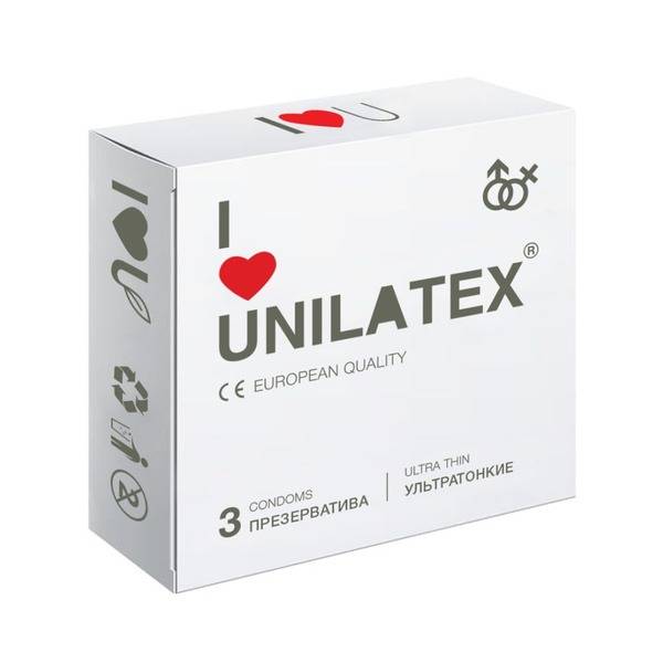 Unilatex UltraThin Condoms 3 Pack