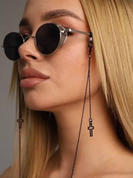 BESEDER Gold Eyeglass Chain with Artificial Pearls
