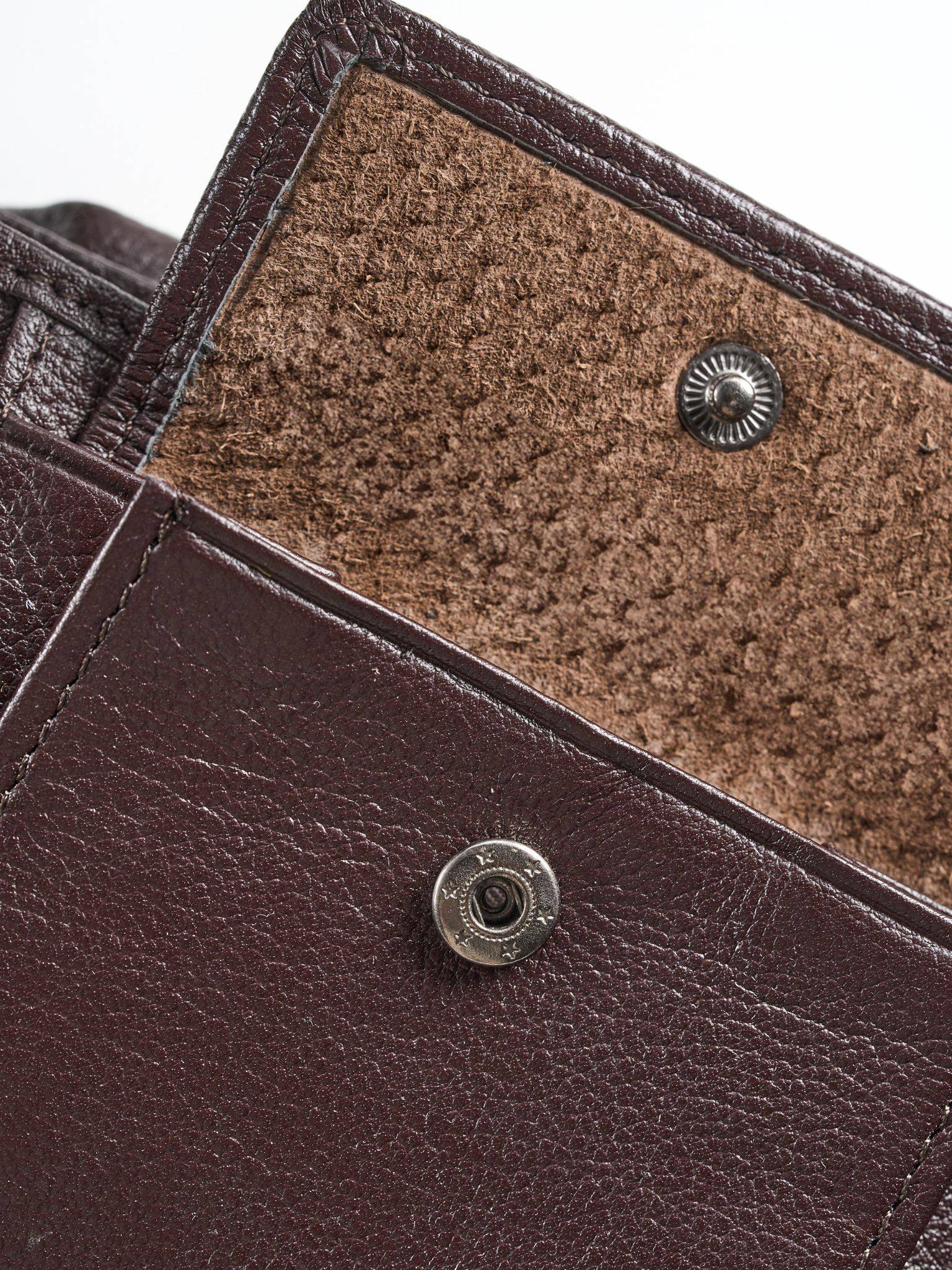 TECUM Men Natural Leather Wallet Brown 12.5 x 9.5 x 2.5 cm #12