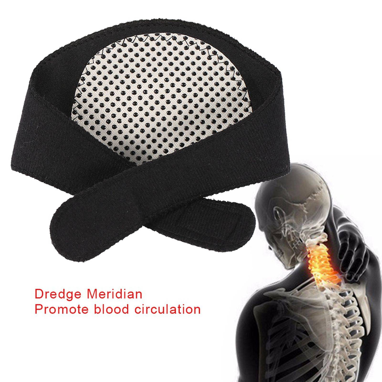 Tourmaline Self-Heating Neck Collar with Bamboo Charcoal and Magnets, Black #3
