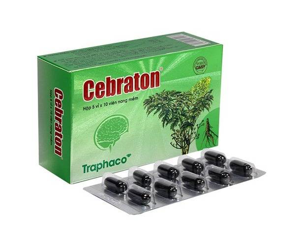 Cebraton Ginkgo Biloba (50 Capsules) - Vietnamese Herbal Supplement for Brain & Nerve Health