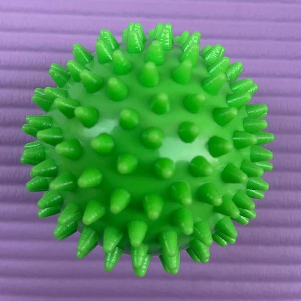 6.5cm Green Spiky Massage Ball for Pilates & Muscle Relief