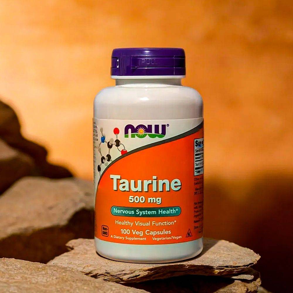 NOW Taurine Capsules 500 mg, 750 mg