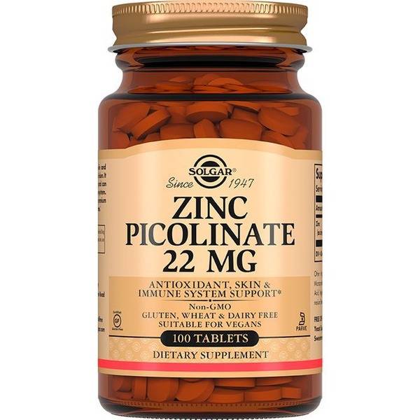 Solgar Zinc Picolinate 100 Tablets