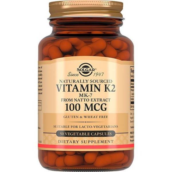 Solgar Vitamin K2 (MK-7) 100mcg, 50 Capsules