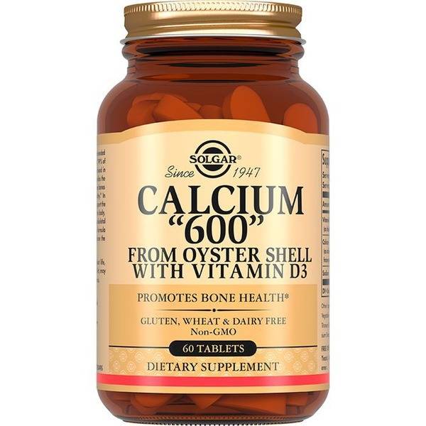Solgar Calcium 600 from Oyster Shell, 60 Tablets