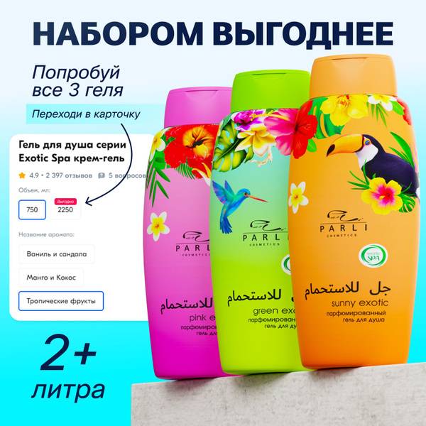 Parli Shower Gel Tropical Pleasure 750 ml