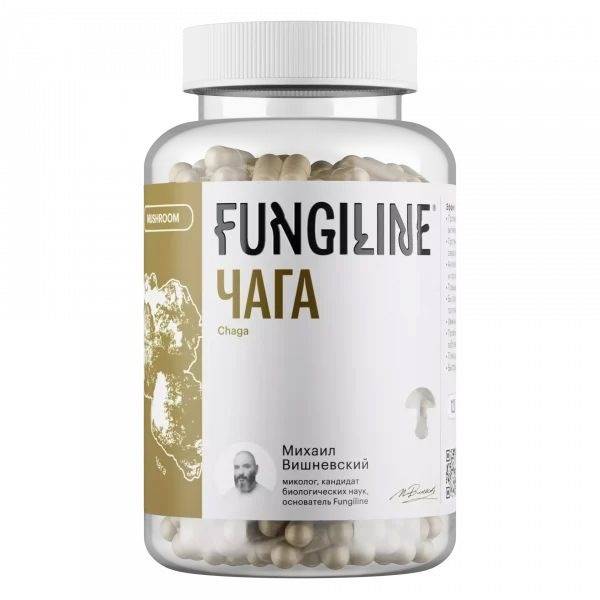 Chaga Capsules (120 Count) - Mikhail Vishnevsky's Mushroom Pharmacy (Fungiline)