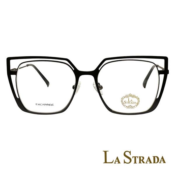 La Strada Butterfly Metal Eyeglass Frame - Black, 138mm