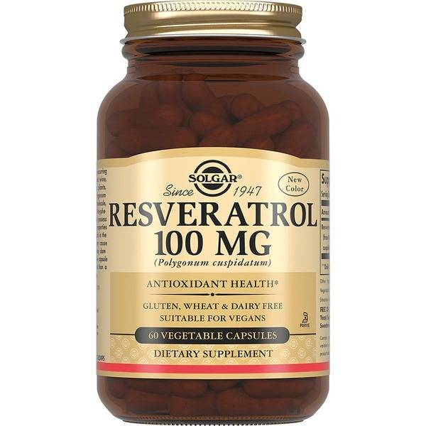 Solgar Resveratrol 100mg Capsules (60 Count)