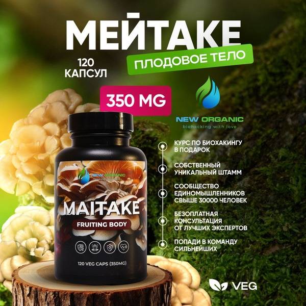 Maitake Mushroom Extract: 120 Capsules for Immune Support, Energy & Blood Sugar Balance