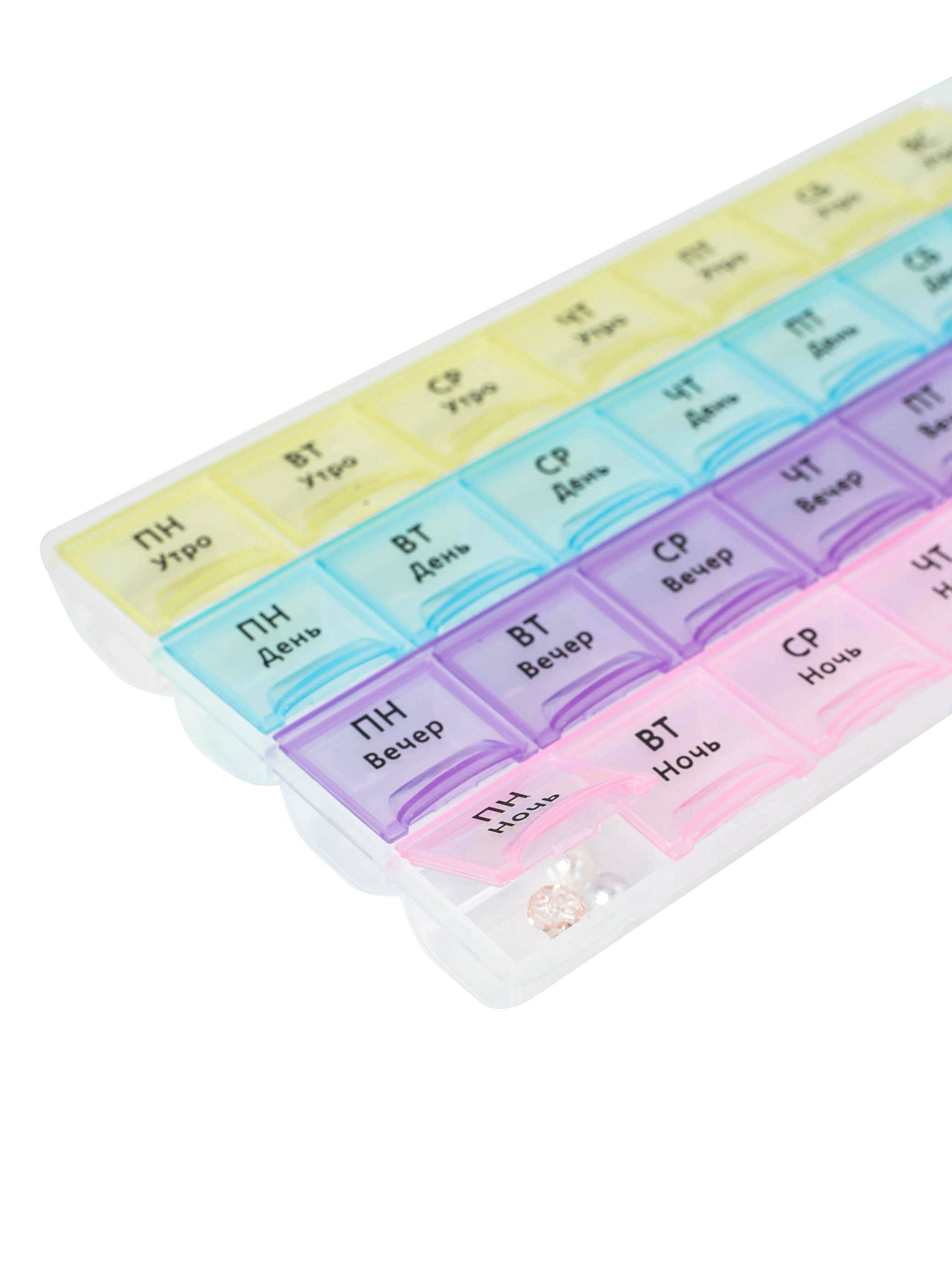 HEISHI BOX Pill Organizer 7-Day, 4 Times Per Day (Morning, Day, Evening, Night) #10