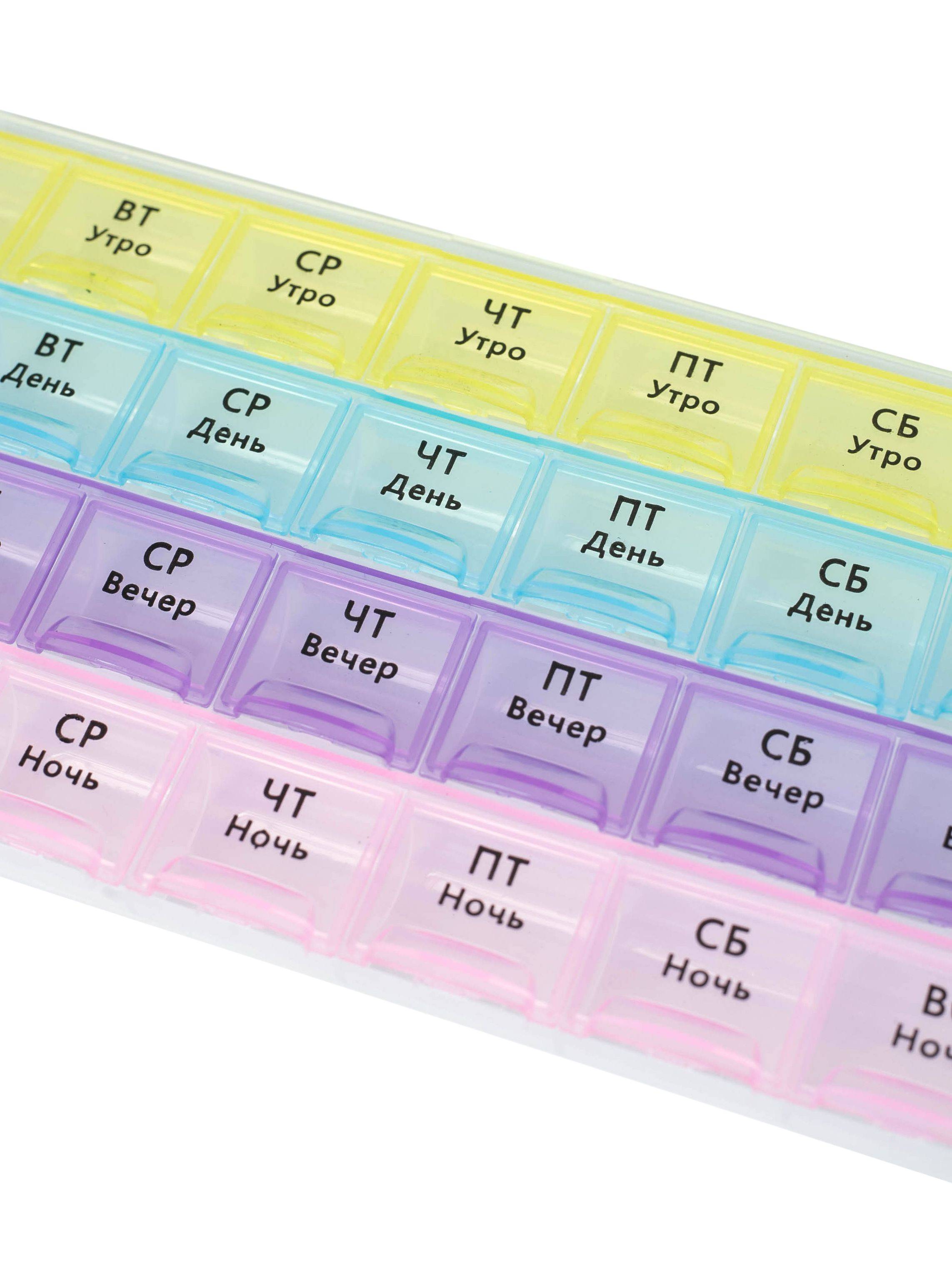 HEISHI BOX Pill Organizer 7-Day, 4 Times Per Day (Morning, Day, Evening, Night) #7