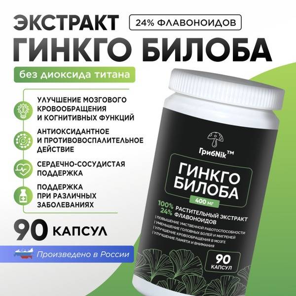 Ginkgo Biloba Extract Capsules: 90 x 400mg for Enhanced Brain Function, Memory & Focus