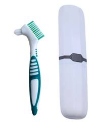 KirsaHome Denture and Aligner Care Kit with Case and Brush, 2 Pieces #1
