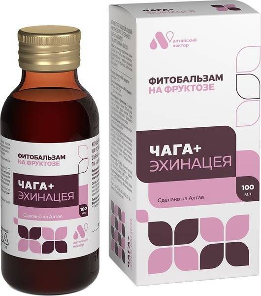 Chaga Plus Herbal Tincture – Immune Support Supplement with Chaga and Echinacea Extract, 100ml, Altaysky Nectar
