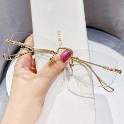 Computer reading glasses with blue light protection, PC frame, 145 mm, +100 to +400, gold/silver #5