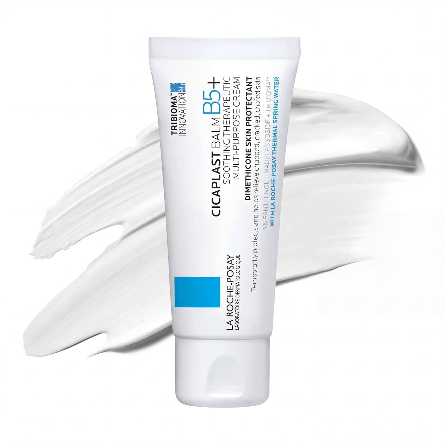 La Roche-Posay Cicaplast Balm B5 Skin Barrier Repair Cream with Centella Asiatica, Shea Butter & Panthenol | Multi-Purpose Healing Ointment for Dry, Irritated Skin | Face, Body & Hand Balm, Baby Safe 0.05 ounces