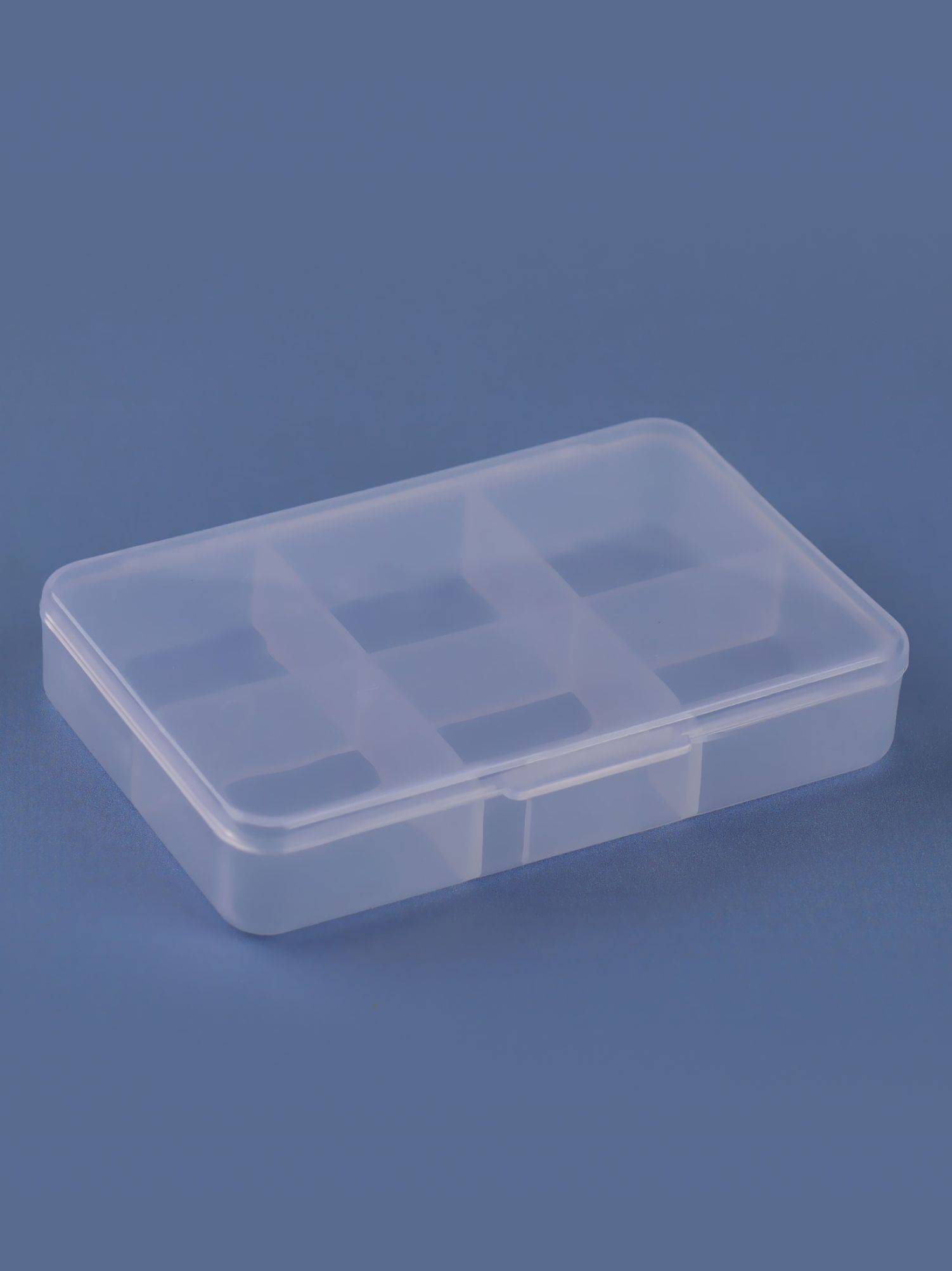 ONLITOP 6-Section Pill Box, White/Transparent, 9x6x2 cm, Plastic #6