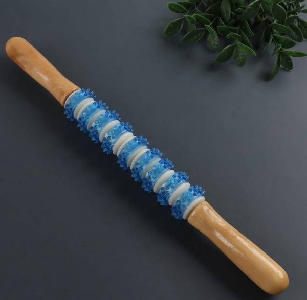 Roller Massager: 9-Wheel Spiked, Body & Muscle Relief