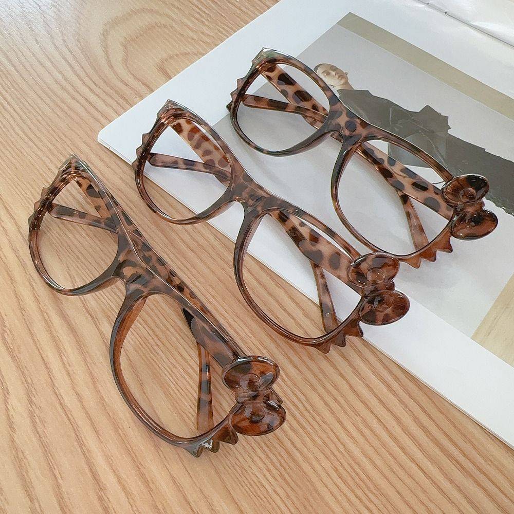 Eyeglass Frames with Leopard Print and Bow, 1 Piece #2