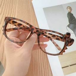 Eyeglass Frames with Leopard Print and Bow, 1 Piece #1