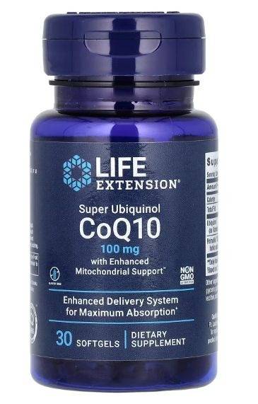 Super Ubiquinol CoQ10 100mg: Enhanced Energy & Muscle Recovery