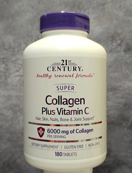 21st Century Super Collagen Plus Vitamin C Tablets 6000 mg, 180 Count