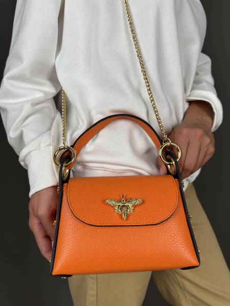 Sefaro Envelope Clutch, Arancio Chiaro Dollaro