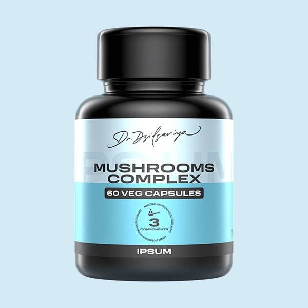 Reishi, Shiitake, Maitake Mushroom Complex for Immunity & Energy - 60 Vegan Capsules