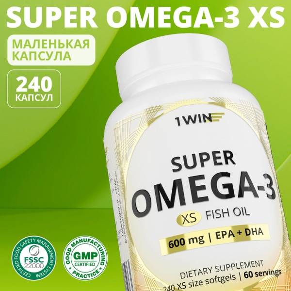 Omega-3 Mini Capsules 600mg - 240 Count (30% Fish Oil)