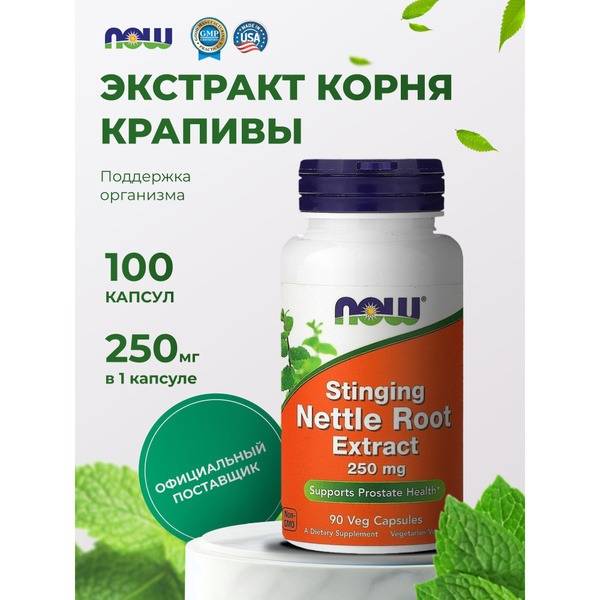 Now Foods Nettle Extract Capsules (90 Count)