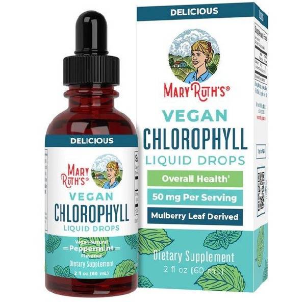 Mary Ruth's Vegan Chlorophyll Liquid Drops (Peppermint, 60ml, 50mg)