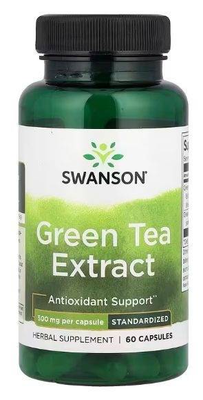 Swanson Green Tea Extract 500mg (60 Capsules): Boost Metabolism & Support Heart Health