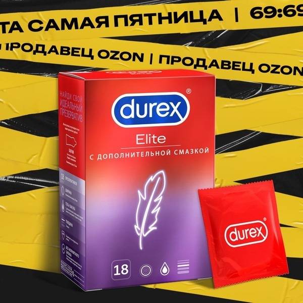 Durex Elite Thin Condoms Extra Lubricated 18 Pack