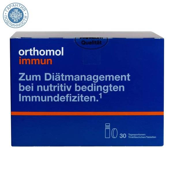Orthomol Immun Plus Immune System Support, 30 vials + 60 tablets