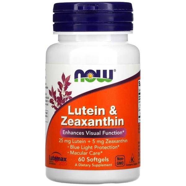NOW Lutein & Zeaxanthin (Lutemax 2020) 60 Softgels: Eye Health & Antioxidant Support