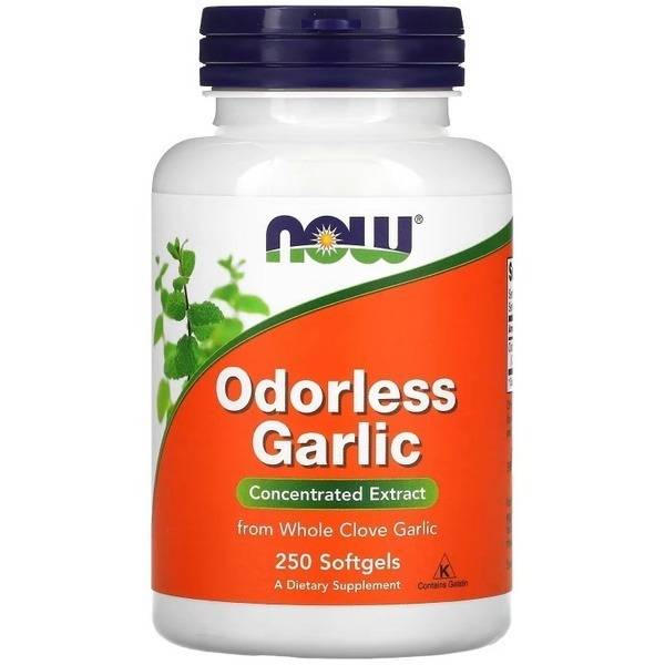 NOW Odorless Garlic 250 Softgels: Immune & Cardiovascular Support
