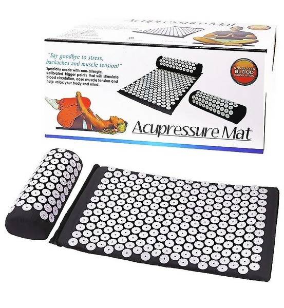 Kuznetsov Applicator: Acupuncture Mat & Roller for Back & Neck Pain Relief (3-in-1)