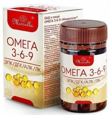 Mirrolla Omega-3-6-9 Capsules: 100 Count, 370mg per Capsule – Support Heart, Brain, & Skin Health