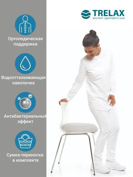 TRELAX MEDICA Orthopedic Seat Pillow with Hole for the Coccyx, P06, Gray