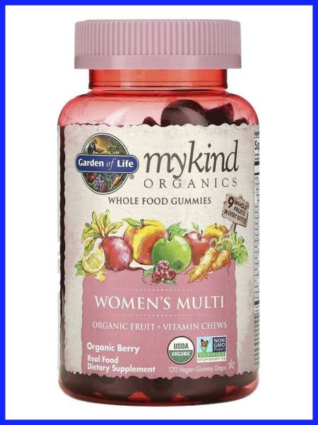 Garden of Life MyKind Organics Women's Multivitamin Chewable Tablets 120 Count