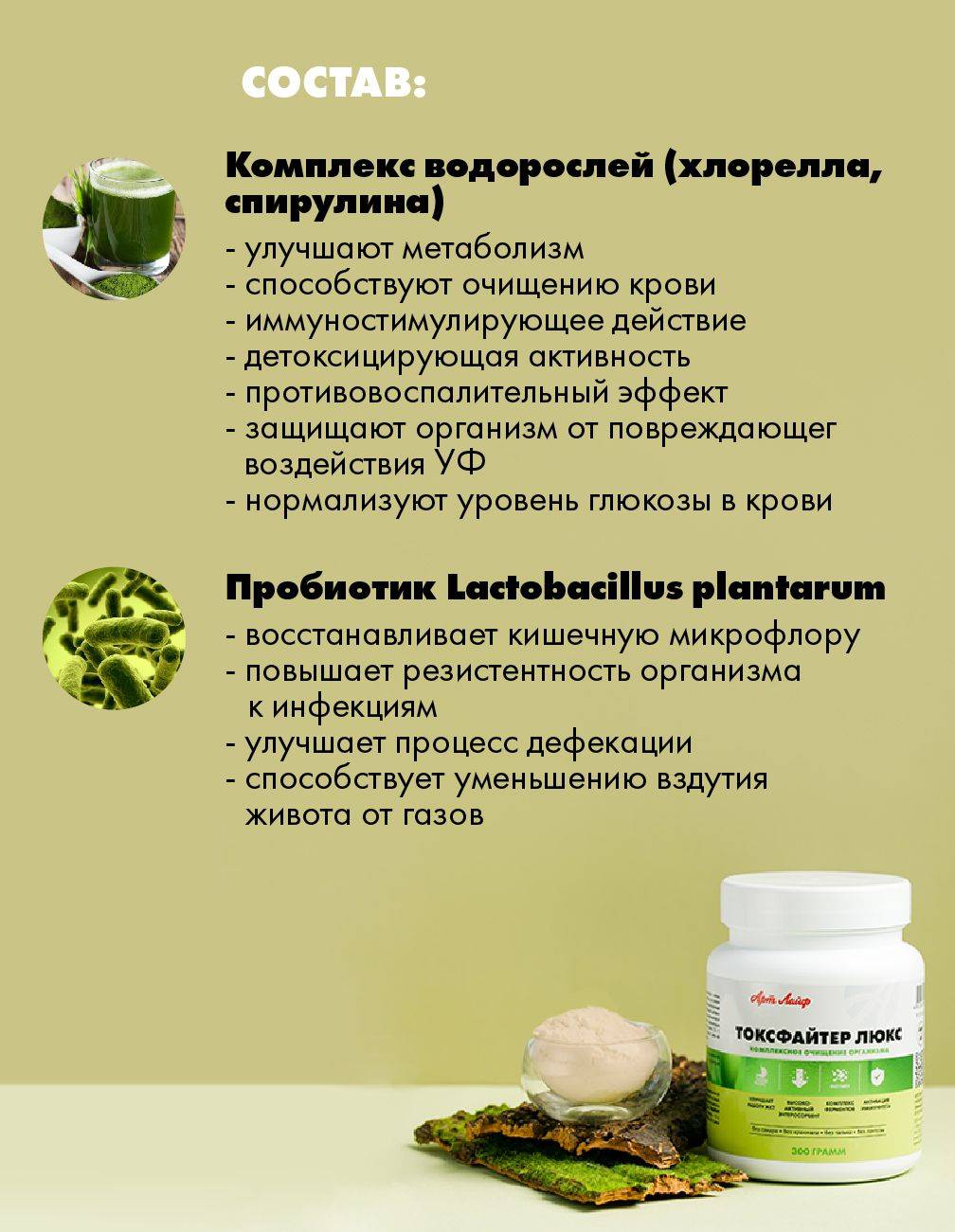 Art Life Toxfighter Lux, 300 g, 1 Can. Universal Enterosorbent Based on Dietary Fibers with Enzymes, Probiotics, and Herbal Complex #3