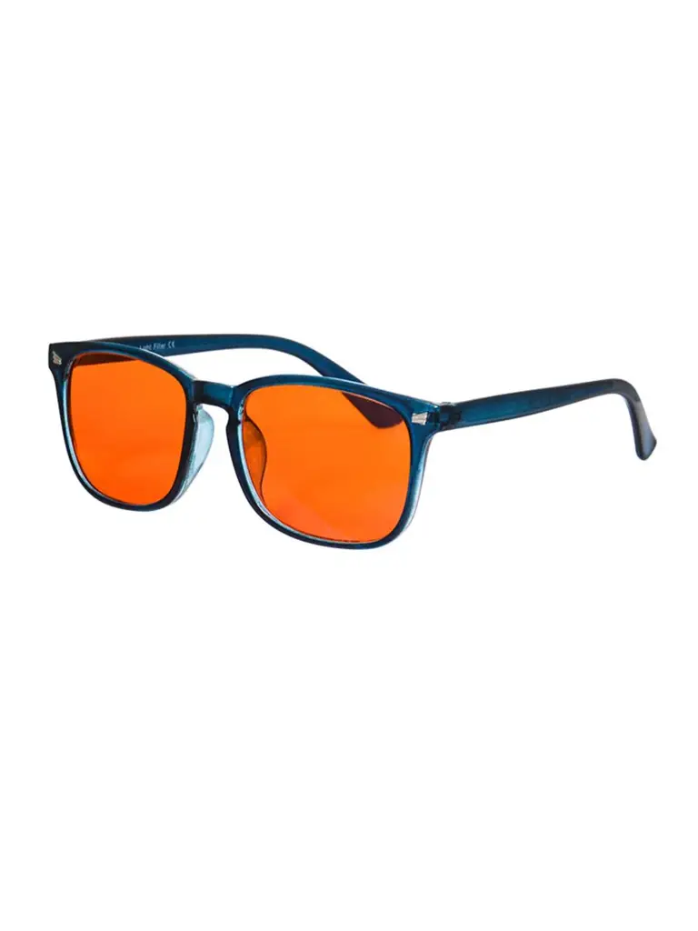 SHINU Computer Glasses Red Lens Square Acetate C3OR #1
