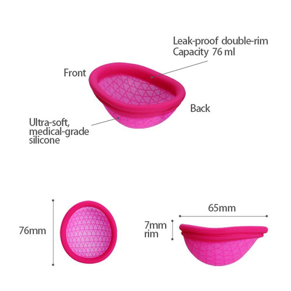 Menstrual Cup Silicone Red/Violet Size S/L #7