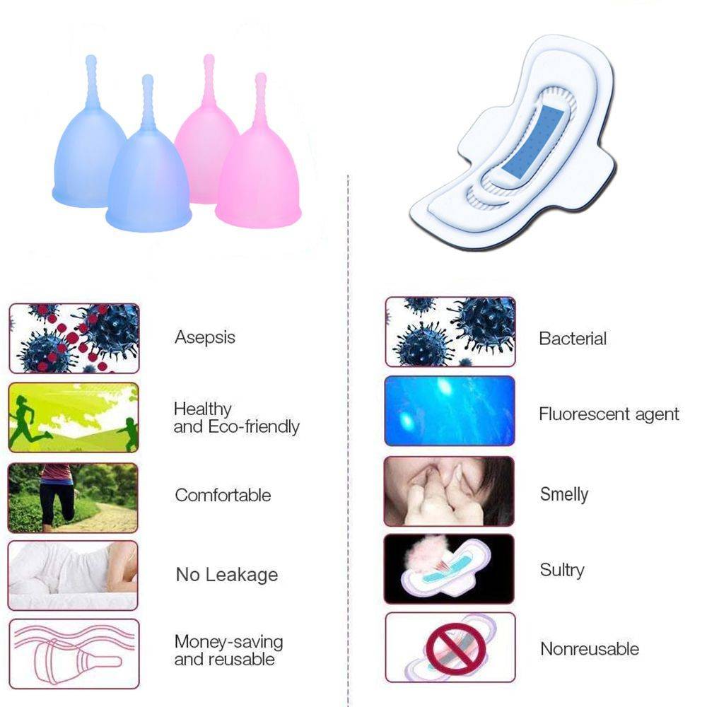 Menstrual Cup Silicone Red/Violet Size S/L #8