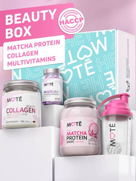 Mote Beauty Box Gift Set: Protein, Collagen, Multivitamins & Shaker