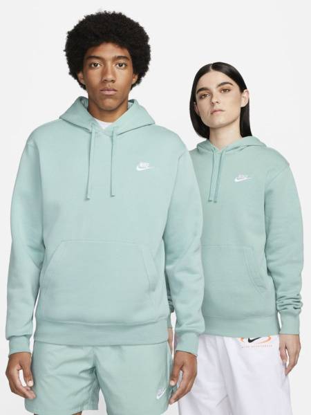 Nike M Nsw Club Hoodie Po Bb Men's Hoodie, Mineral/White, Cotton-Polyester, Size M