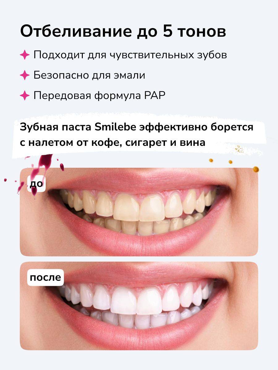 Smilebe by Toplash Whitening Toothpaste for Sensitive Teeth PAP+ 40 ml 2-Pack #2